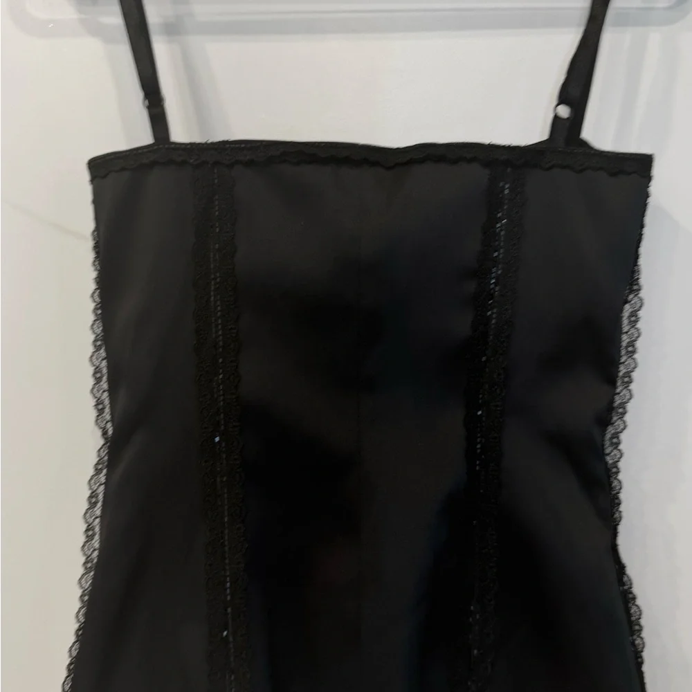 St. John Black Satin BUSTIER CORSET Top US 0- 2 - Picture 6 of 12